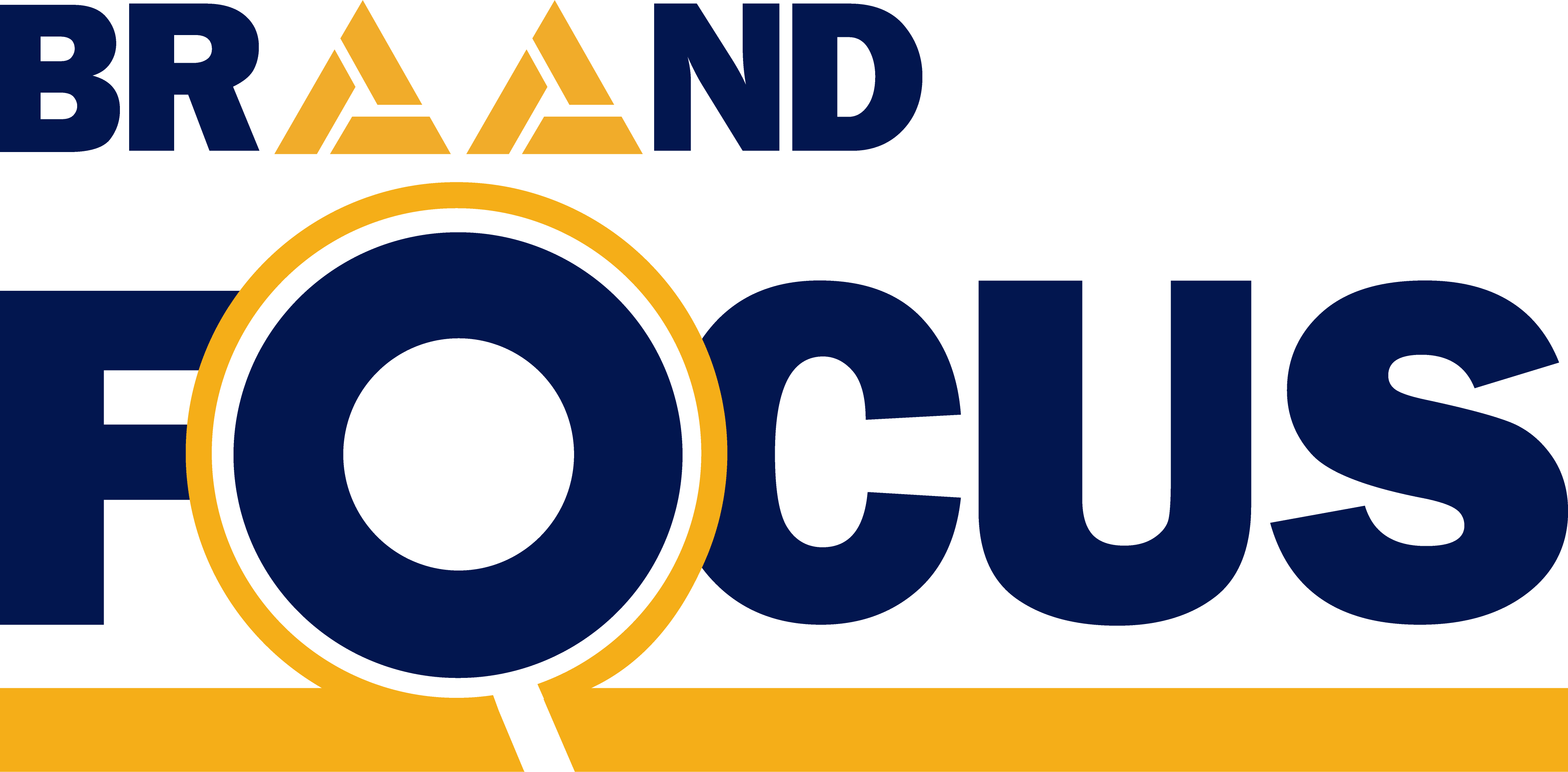 Logo of a brand with a magnifying glass focusing on it