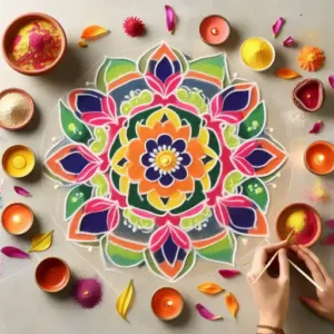Powders Rangoli Design